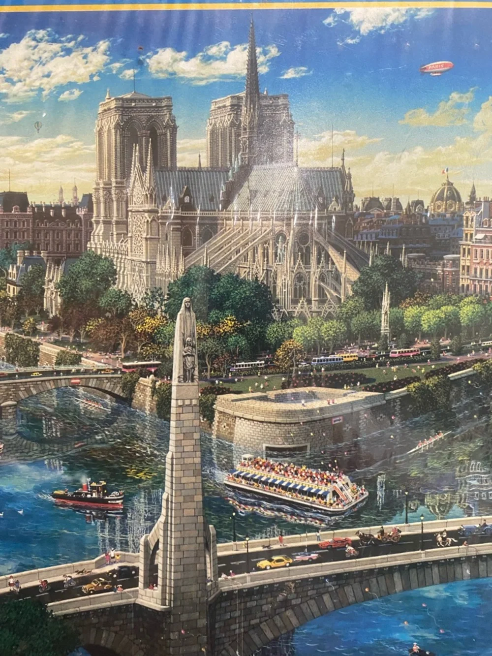 1996, Notre Dame, 1500-Piece Jigsaw Puzzle  24x33 when Finished - Picture 2 of 4